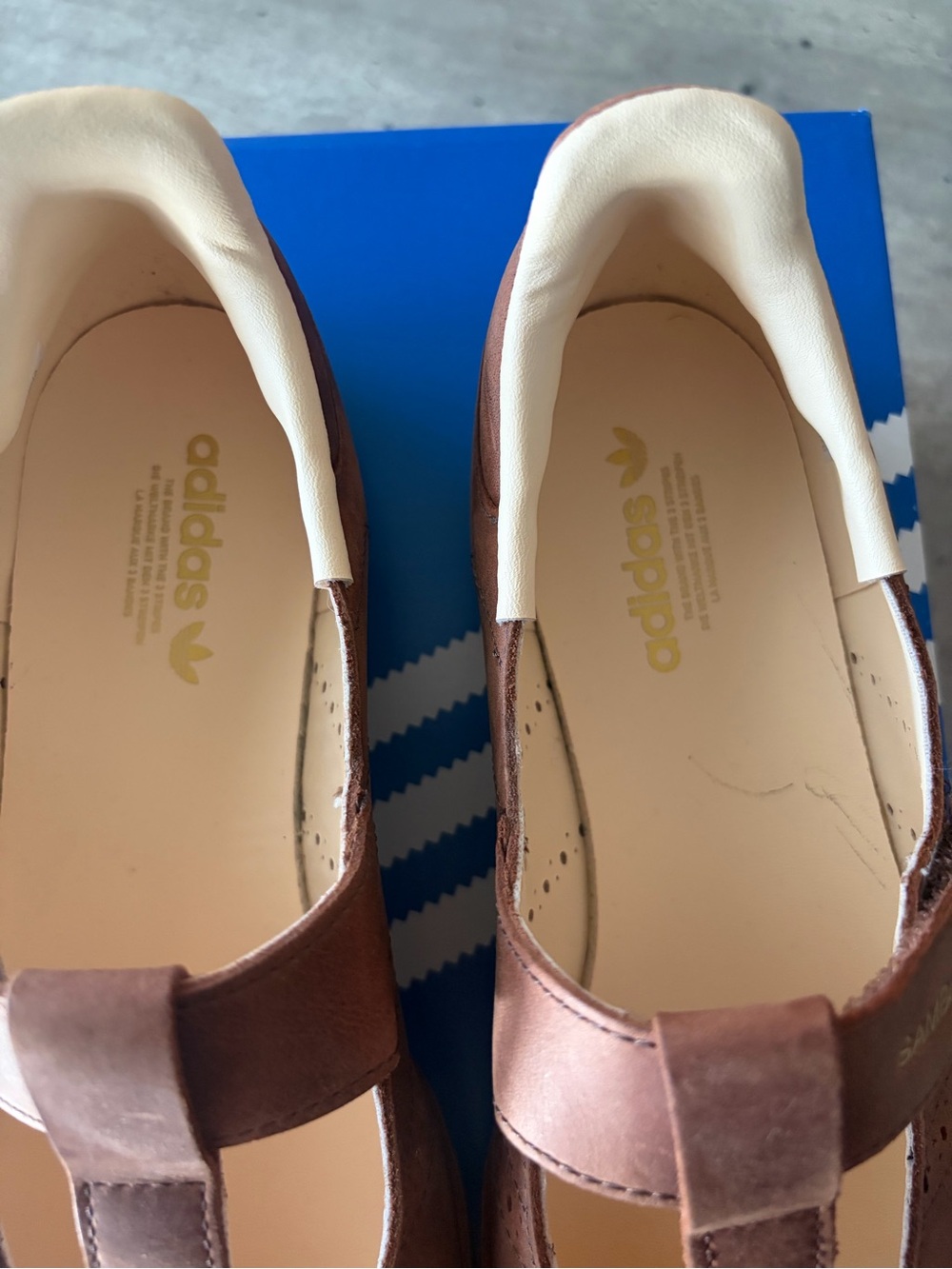 adidas Women's Brown Samba T-Strap Sneakers - Picture 5 of 8